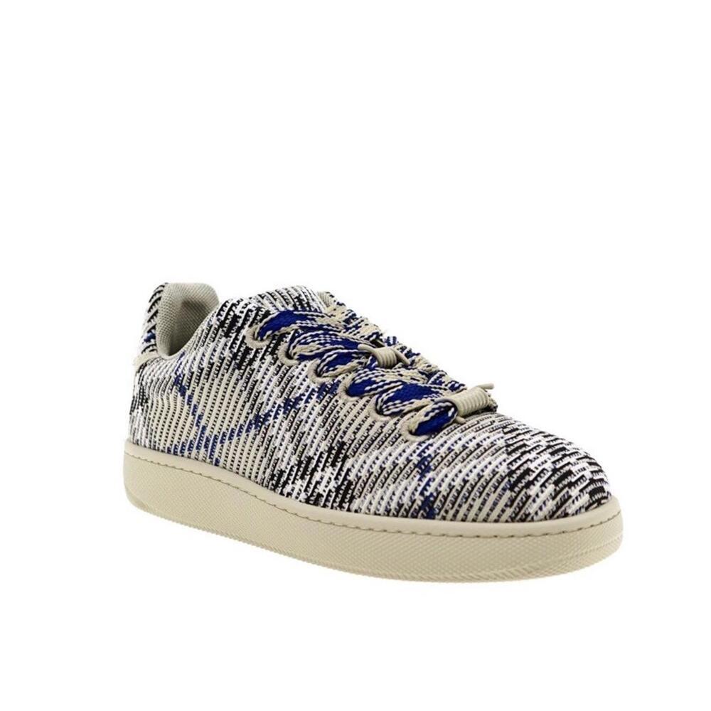 $890 Burberry Knit Box Sneakers Men Lichen Ip Check Size 8 /41 - Picture 3 of 16